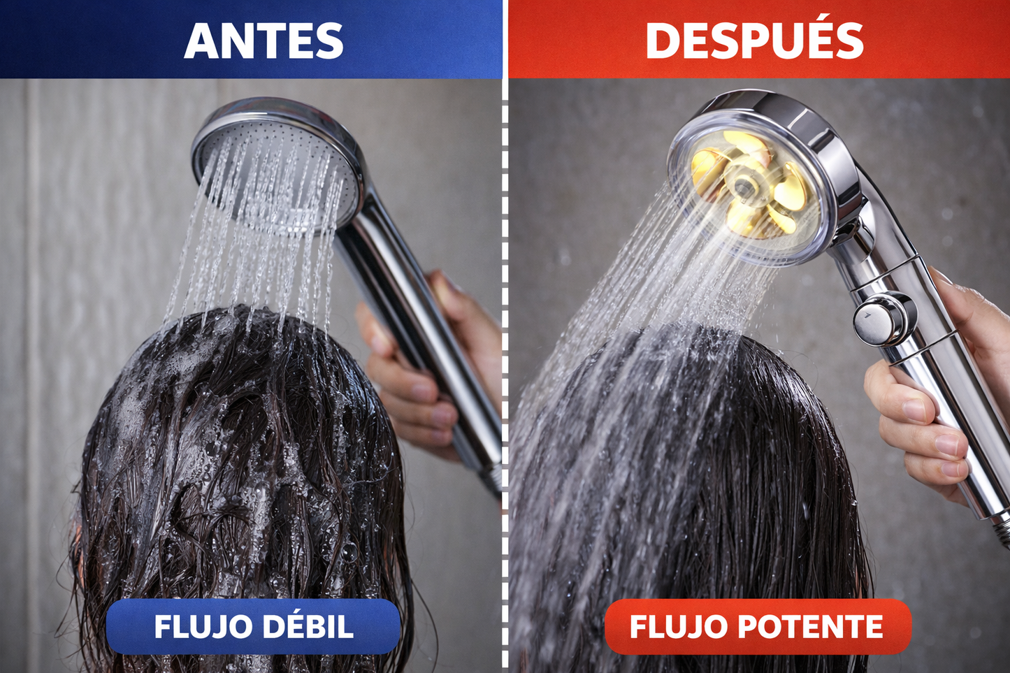 Cabezal de ducha presurizado 360